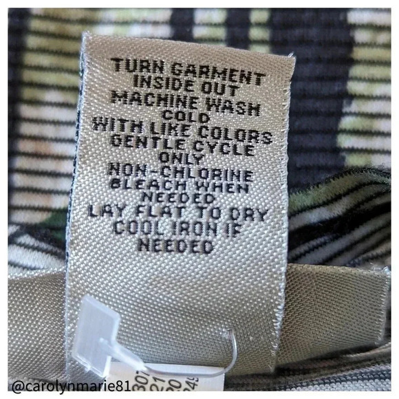 CATHERINES Asymmetric Tropical Print V Neck Top Size 2X Short Sleeve Knit - Picture 7 of 8